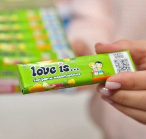 Жевательные конфеты со вкусом дыня-ананас Love is / Лав Из 25 гр