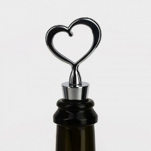 Набор для вина Доляна «Сердца», 2 предмета: штопор, пробка фигурная