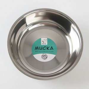 Миска металлическая для собаки Super dog, 450 мл, 14х4.5 см