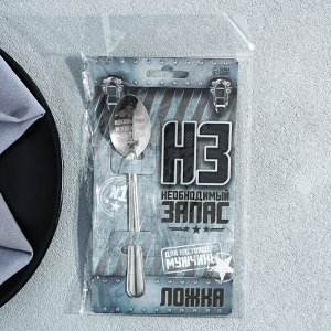 Ложка чайная с гравировкой «Для настоящего мужчины», 3x14 см