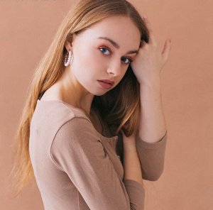 Серьги-кольца "Нежность жемчуга" кольца малые