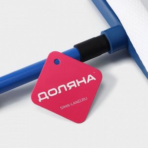 Щётка для окон Доляна, телескопическая ручка 49(75) см, водосгон 20 см, насадка поролон 20 см, синяя