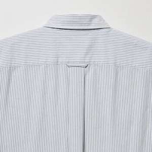UNIQLO - рубашка оксфорд в полоску - 07 GRAY