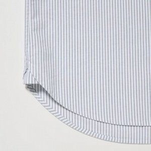 UNIQLO - рубашка оксфорд в полоску - 07 GRAY