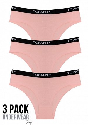 Набор трусов TOPANTY 10053-2, FIT, Short, 3 шт/уп, Color Mix