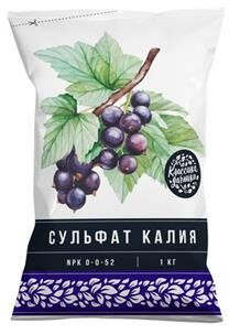 Удобрение калийное Нов-Агро Сульфат калия восст.и защ. д/почв,раст.,вредит. К-52% 1 кг 1 уп. / 30шт / НА48 / 591980 Код: УТ-00505810