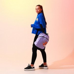 Рюкзак текстильный «Корги», 46х30х10 см, вертик карман, цвет фиолетовый