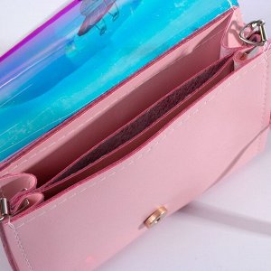 Сумка детская для девочки «Зайка в юбочке», на клапане, розовая