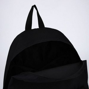 Рюкзак текстильный Гуси, с карманом, 29х12х40 чёрный