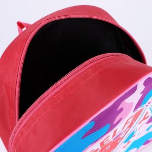 Рюкзак школьный детский для девочки «Кеды», 24.5x10x30, на молнии, розовый, с кошельком