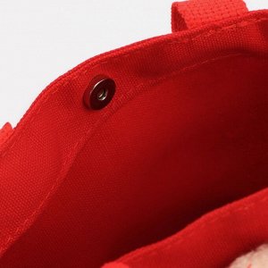 Сумка детская с игрушкой на молнии, красная
