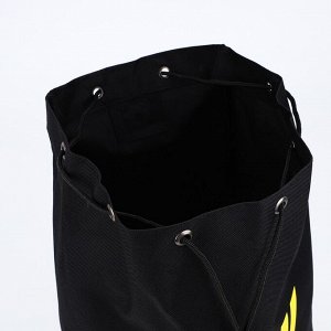 Рюкзак-торба Dark cat, 45х20х25, отдел на стяжке шнурком, жёлтый/чёрный