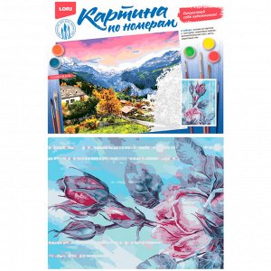 Набор ДТ Картина по номерам на картоне 28,5*38 см Нежный цветок Кпн-260 Lori