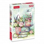 Пазл 500 эл. Акварельные букеты 18088 Hatber.