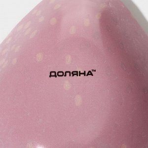 Миска Доляна «Клубничка», 140 мл, 13x10.5 см, фигурная, стекло, красная