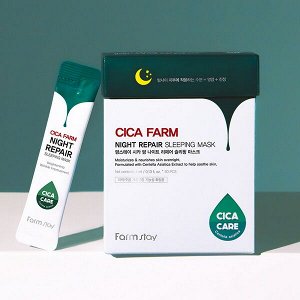 Farm Stay Ночная маска с экстрактом центеллы FarmStay Cica Farm Night Repair Sleeping Mask, 4мл*1шт