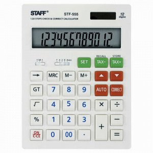 Калькулятор настольный STAFF STF-555-WHITE