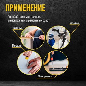 Сменное жало для отвертки ТУНДРА, CrV, двухстороннее, PH0 - PH1, 160 мм