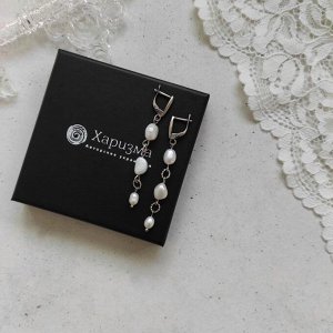 Серьги с барочным жемчугом симметричные