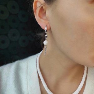 Серьги с натуральным перламутром
