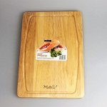 Доска разделочная, 34х24х1,8см, Гевея  1/12