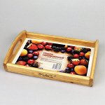 Поднос сервировочный малый, 25х15,5х5см, гевея 1/24