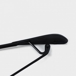 Плечики - вешалка для одежды Доляна, 43,5x20,5 см, широкие плечики, цвет чёрный