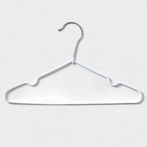 Плечики - вешалки для одежды антискользящие детские Доляна, 29,5x17,5 см, 10 шт, цвет белый