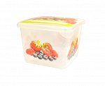 Емкость 0,75л д/продуктов БРАВО Ягоды квадратная 1/50