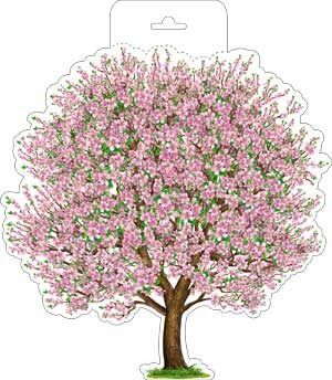 Вырубной плакат "Весеннее дерево"