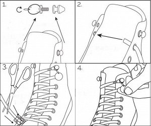 Шнурки Шнурки Quick ShoeLace - шнурки, которые можно завязать одной рукой. Особое крепление позволяет обходится одной рукой — вместо вязания узла здесь удобный карабин-кнопка. Quick подойдет для любой