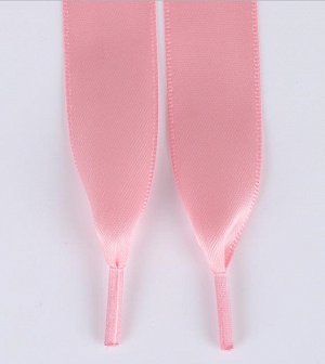 Шнурки-ленты атласные, длина 100 см, розовый цвет