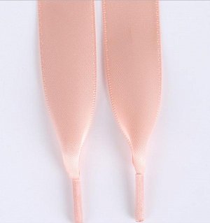 Шнурки-ленты атласные, длина 100 см, персиковый цвет