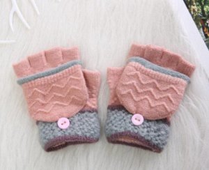 Перчатки-варежки детские утепленные цвет: СВЕТЛО-РОЗОВЫЙ