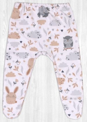 CherryMom Ползунки детские с начесом на резинке Совушки