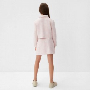 Комплект для девочки (жакет и юбка) MINAKU: PartyDress, цвет розовый, рост 134 см