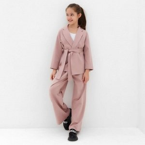 Комплект для девочки (жакет и брюки) MINAKU: PartyDress, пыльно-розовый.