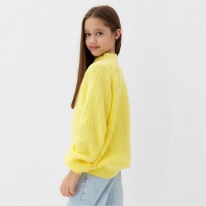 Свитер для девочки MINAKU, цвет жёлтый, рост 122 см