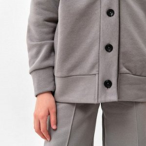 Костюм для девочки (кардиган, брюки) MINAKU, серый.