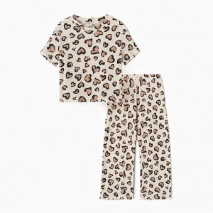 Пижама детская (футболка и брюки) KAFTAN Leo love размер 30 (98-104см)