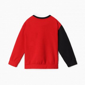 Джемпер для мальчика MINAKU: Exclusive print, цвет красный, рост