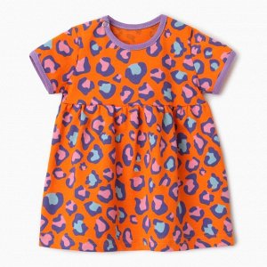 Платье Bloom Baby «Лео», с коротким рукавом, оранжевое