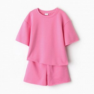 Костюм детский (футболка, шорты) MINAKU: Casual Collection, розовый.