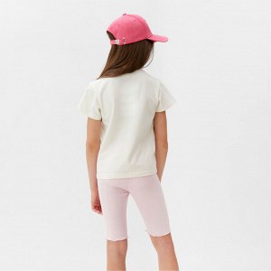 Комплект для девочки (футболка и велосипедки) MINAKU, цвет розовый, рост