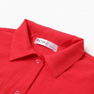 Костюм (рубашка и брюки) детский KAFTAN «Лён», красный