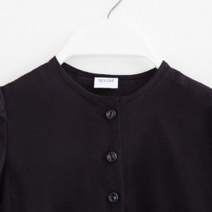 Платье для девочки MINAKU: Cotton collection, цвет чёрный.