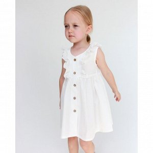 Платье детское на пуговицах KAFTAN 32 (110-116 см), белое
