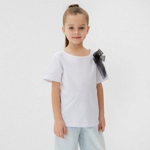 Футболка детская KAFTAN «Бантик», белый/черный