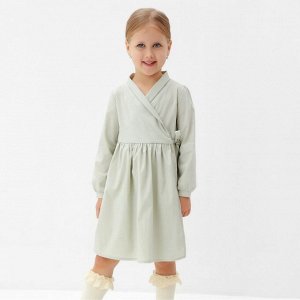 Платье для девочки MINAKU: Cotton collection цвет фисташковый, рост