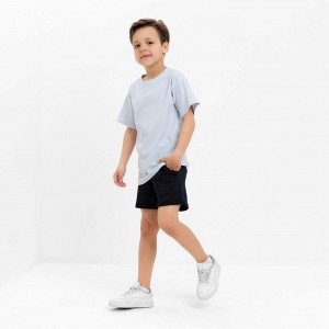 Футболка детская в полоску KAFTAN "Basic line", 30 (98-104 см), голубой/белый